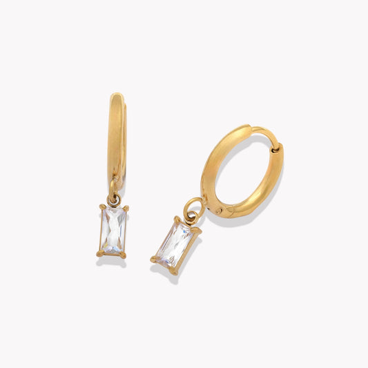 Clear Crystal Hoops