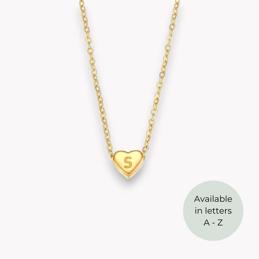 Heart Initial Necklace