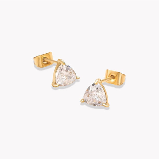 Crystal Triangle Studs