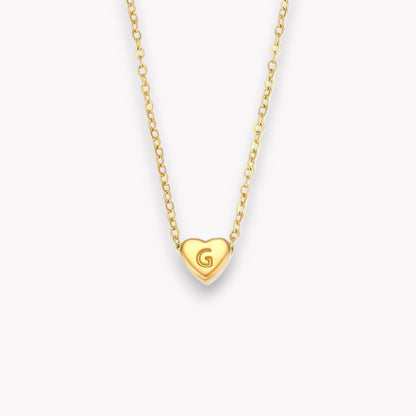 Heart Initial Necklace