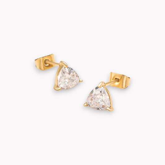 Crystal Triangle Studs