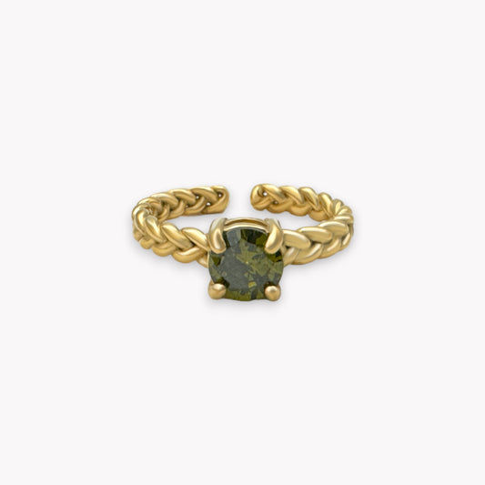 Mia Olive Crystal Ring